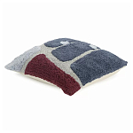 Чехол на подушку с рисунком серо-синего цвета Elan Textured варинант исполнения - 1 | Loft Concept в Волгограде