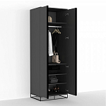 Двухдверный шкаф цвета графит Strict Lines варинант исполнения - 3 | Loft Concept в Волгограде