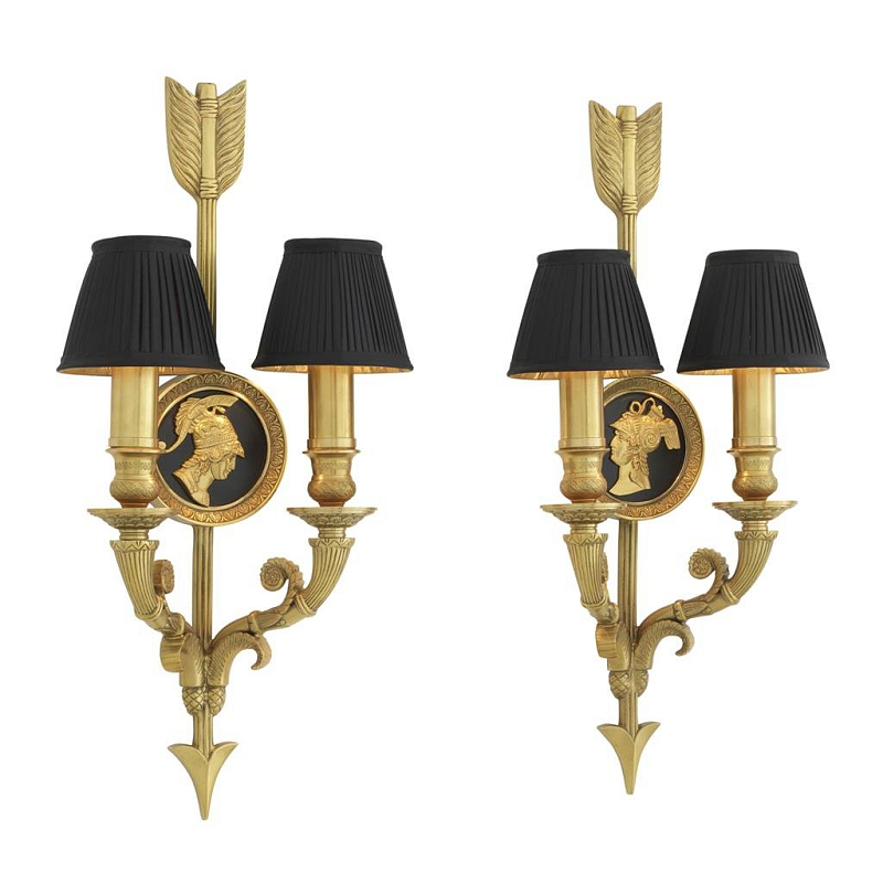 Комплект из 2-х бра Eichholtz Wall Lamp Tiberius Черный Золотой Комплект из 2-х бра Eichholtz Wall Lamp Tiberius Черный Золотой в Волгограде | Loft Concept