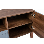 ТВ-тумба серая из массива бука с 2-мя дверками и ящиком Wenge Light варинант исполнения - 5 | Loft Concept в Волгограде