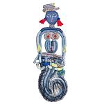 Кукла из одежды и павлопосадских платков Rusalka Blue Jeans варинант исполнения - 1 | Loft Concept в Волгограде