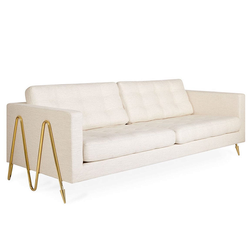 Диван Jonathan Adler Maxime Sofa Молочный Латунь Диван Jonathan Adler Maxime Sofa Молочный Латунь в Волгограде | Loft Concept