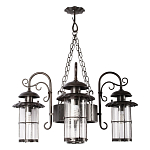 Уличная подвесная люстра с 4-мя цилиндрическими плафонами на цепях Elysian Lanterns варинант исполнения - 1 | Loft Concept в Волгограде
