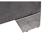 Кровать двуспальная серая с высоким мягким изголовьем Heart of the Bedroom варинант исполнения - 3 | Loft Concept в Волгограде