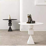 Дизайнерский журнальный стол белый в форме геометрических фигур Cydogic варинант исполнения - 3 | Loft Concept в Волгограде