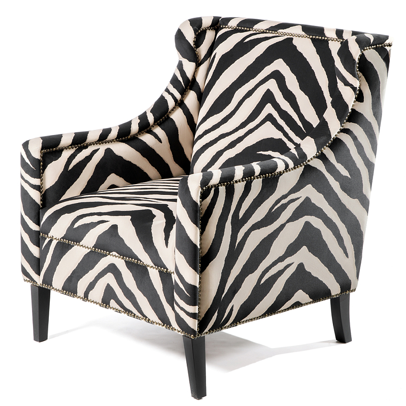 Кресло Chair Jenner Zebra Черно-белый Черный в Волгограде | Loft Concept 