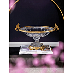 Чаша из прозрачного стекла с бронзовым ободком и фигурками бабочек Eden Garden варинант исполнения - 2 | Loft Concept в Волгограде