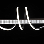 Люстра линейная черного цвета с волнообразным металлическим элементом Luke Lampco Tracer Lamp варинант исполнения - 6 | Loft Concept в Волгограде