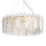 Люстра круглая с прозрачными стержнями разной длины Textured Glass Chandelier варинант исполнения - 1 | Loft Concept в Волгограде