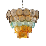 Люстра конусовидная с каскадом из разноцветных круглых подвесов Key Lustar варинант исполнения - 2 | Loft Concept в Волгограде