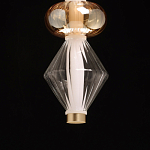 Подвесной светильник с вертикальной композицией из прозрачных и янтарных стеклянных шаров и ромбов Gabriel Scott Luna варинант исполнения - 18 | Loft Concept в Волгограде