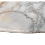 Столик журнальный с круглой мраморной столешницей на трех опорах Marble Stone Drawing варинант исполнения - 4 | Loft Concept в Волгограде