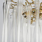 Люстра подвесная круглая в виде ветвей деревьев бронзового цвета с прозрачными подвесками-каплями Droplet Chandelier варинант исполнения - 5 | Loft Concept в Волгограде