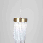 Подвесной светильник с прозрачными стеклянными подвесками и металлическим основанием Nembus варинант исполнения - 2 | Loft Concept в Волгограде