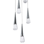 Люстра капли Acrylic Droplet Five Chrome Chandelier варинант исполнения - 2 | Loft Concept в Волгограде