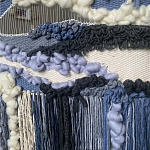 Современное ткачество гобелен в синих оттенках Blue Undine II варинант исполнения - 3 | Loft Concept в Волгограде