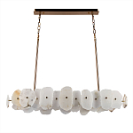 Подвесной светильник с фигурными элементами из белого алебастра Cryptocrystalline Stone варинант исполнения - 3 | Loft Concept в Волгограде