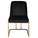 Стул обеденный велюровый черный с золотым каркасом Nobility варинант исполнения - 1 | Loft Concept в Волгограде