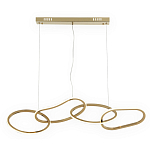 Люстра подвесная с 4-мя асимметричными кольцами золотого цвета Ring Horizontal варинант исполнения - 1 | Loft Concept в Волгограде