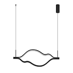 Подвесной светильник волнообразный изогнутый черного цвета 4000К Spiral Lighting варинант исполнения - 2 | Loft Concept в Волгограде