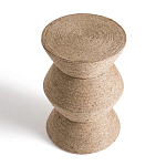 Приставной стол с отделкой из джута Juti D30 см варинант исполнения - 3 | Loft Concept в Волгограде