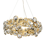 Люстра подвесная из золотых колец 57 см Golden Circles варинант исполнения - 1 | Loft Concept в Волгограде