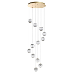 Люстра каскадная с прозрачными шарообразными плафонами Crystal Globule варинант исполнения - 6 | Loft Concept в Волгограде