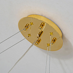 Люстра подвесная с золотистыми ветками и стеклянными подвесками в виде листьев Длина 130 см FAIRYTREE Light варинант исполнения - 2 | Loft Concept в Волгограде