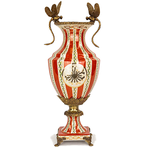 Фарфоровая ваза Red and White & Dragonflies