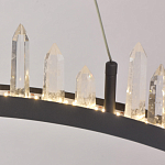 Люстра с двумя кольцами черного цвета с хрустальными элементами QUARTZ CRYSTAL варинант исполнения - 9 | Loft Concept в Волгограде