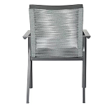 Стул темно-серый с высокой плетеной спинкой и сиденьем Braided Strength варинант исполнения - 4 | Loft Concept в Волгограде