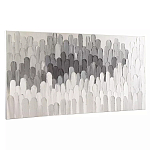 Панно декоративное с ручной росписью Gray Strokes варинант исполнения - 3 | Loft Concept в Волгограде