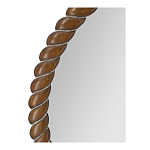 Зеркало круглое с текстурной рамой из натурального дерева  Pine Wall Mirror варинант исполнения - 3 | Loft Concept в Волгограде