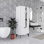 Комод белый с 4-мя дверцами на металлических ножках SPARK MULTIPURPOSE CABINET WHITE варинант исполнения - 5 | Loft Concept в Волгограде