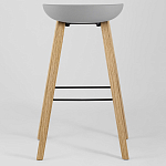 Барный стул на ножках из натурального дерева Boras Grey варинант исполнения - 4 | Loft Concept в Волгограде