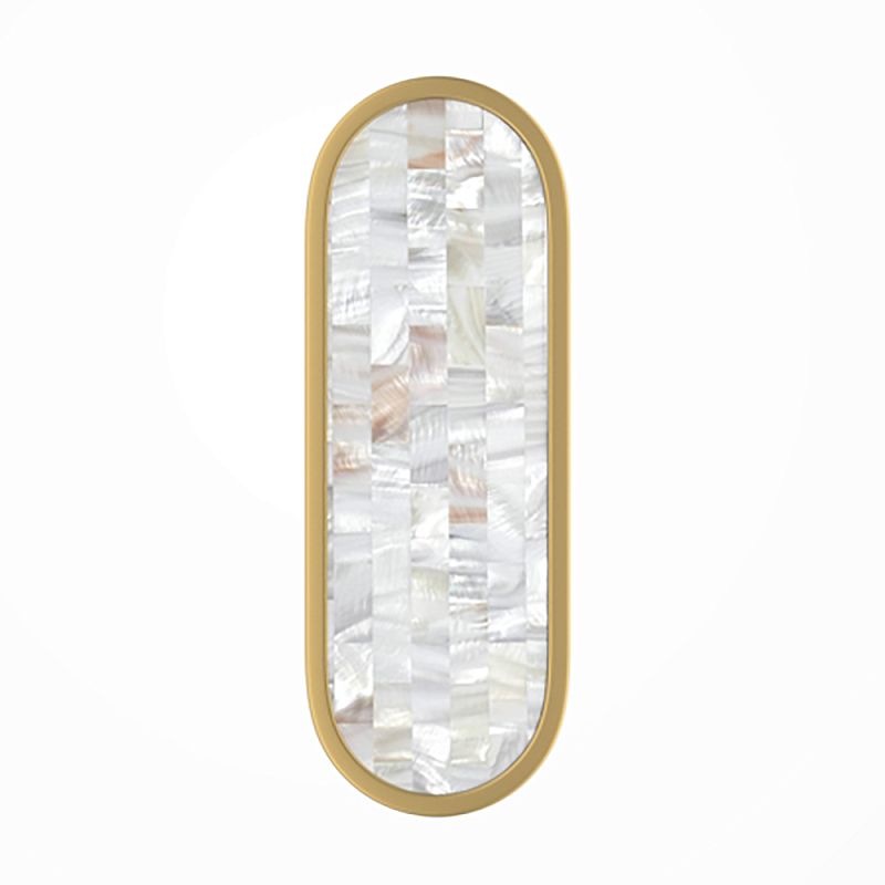 Бра перламутровый Lunaris 30 см Латунь Перламутровый в Волгограде | Loft Concept 