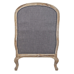 Кресло с пуфом с мягкой обивкой из льна Edward Armchair grey варинант исполнения - 3 | Loft Concept в Волгограде