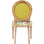 Стул из массива бука бежевый с изображением птиц и цветов Beige Green Chinoiserie Peach Garden Chair варинант исполнения - 2 | Loft Concept в Волгограде