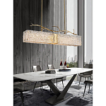 Люстра прямоугольная из фактурного стекла Chandelier Beam варинант исполнения - 2 | Loft Concept в Волгограде