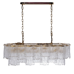 Люстра подвесная прямоугольная из рифленого стекла Fluted Glass Chandelier варинант исполнения - 2 | Loft Concept в Волгограде