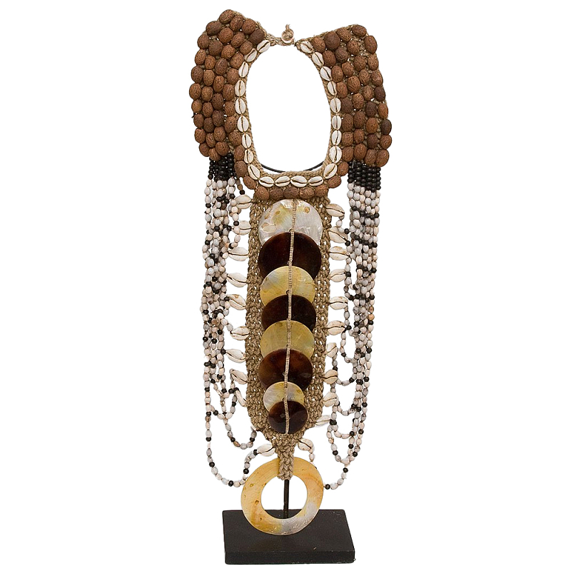 Этническое ожерелье из ракушек Aboriginal Long Walnut Shell Necklace Коричневый Перламутровый Бежевый Черный Этническое ожерелье из ракушек Aboriginal Long Walnut Shell Necklace Коричневый Перламутровый Бежевый Черный в Волгограде | Loft Concept