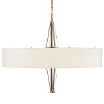 Люстра круглая с белым тканевым абажуром  White Light Diffuser варинант исполнения - 1 | Loft Concept в Волгограде