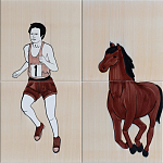 Дизайнерская плитка Конь бегун варинант исполнения - 1 | Loft Concept в Волгограде