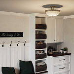 Потолочный светильник со стеклянным плафоном в виде купола Quoizel варинант исполнения - 6 | Loft Concept в Волгограде