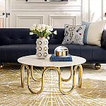 Дизайнерский журнальный столик чёрный с круглой столешницей Arycy варинант исполнения - 3 | Loft Concept в Волгограде