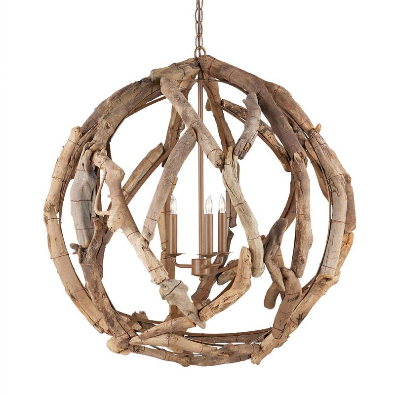 Люстра круглая в виде веток деревьев Natural Driftwood Бежевый Люстра круглая в виде веток деревьев Natural Driftwood Бежевый в Волгограде | Loft Concept