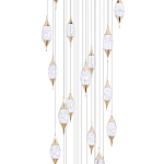Большая каскадная люстра с хрустальными подвесками Esme Drops Crystal Brass Cascade Chandelier 25 варинант исполнения - 3 | Loft Concept в Волгограде