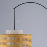 Торшер с декоративным поясом из плетеного бамбука Biuloggicu варинант исполнения - 7 | Loft Concept в Волгограде