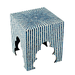 Приставной столик с инкрустацией раковинами устриц Bone Inlay варинант исполнения - 1 | Loft Concept в Волгограде