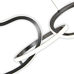 Люстра подвесная  5-ю асимметричными кольцами черного цвета Ring Horizontal варинант исполнения - 2 | Loft Concept в Волгограде